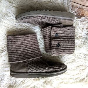 Ugg Cardi Knit Cuff Boot Sz 4